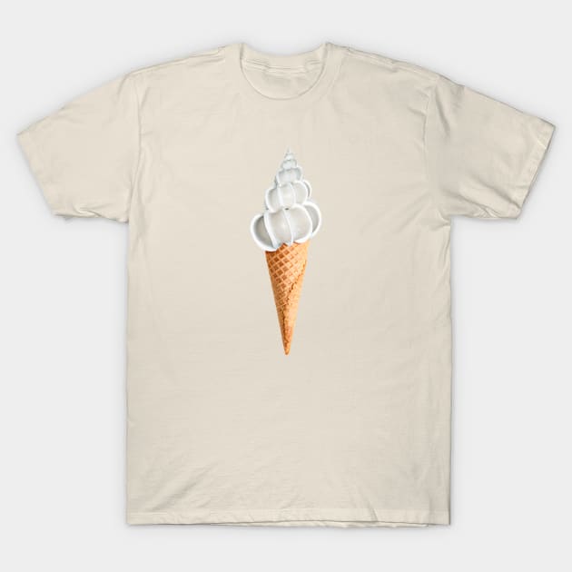 Seashell ice cream T-Shirt by brain360